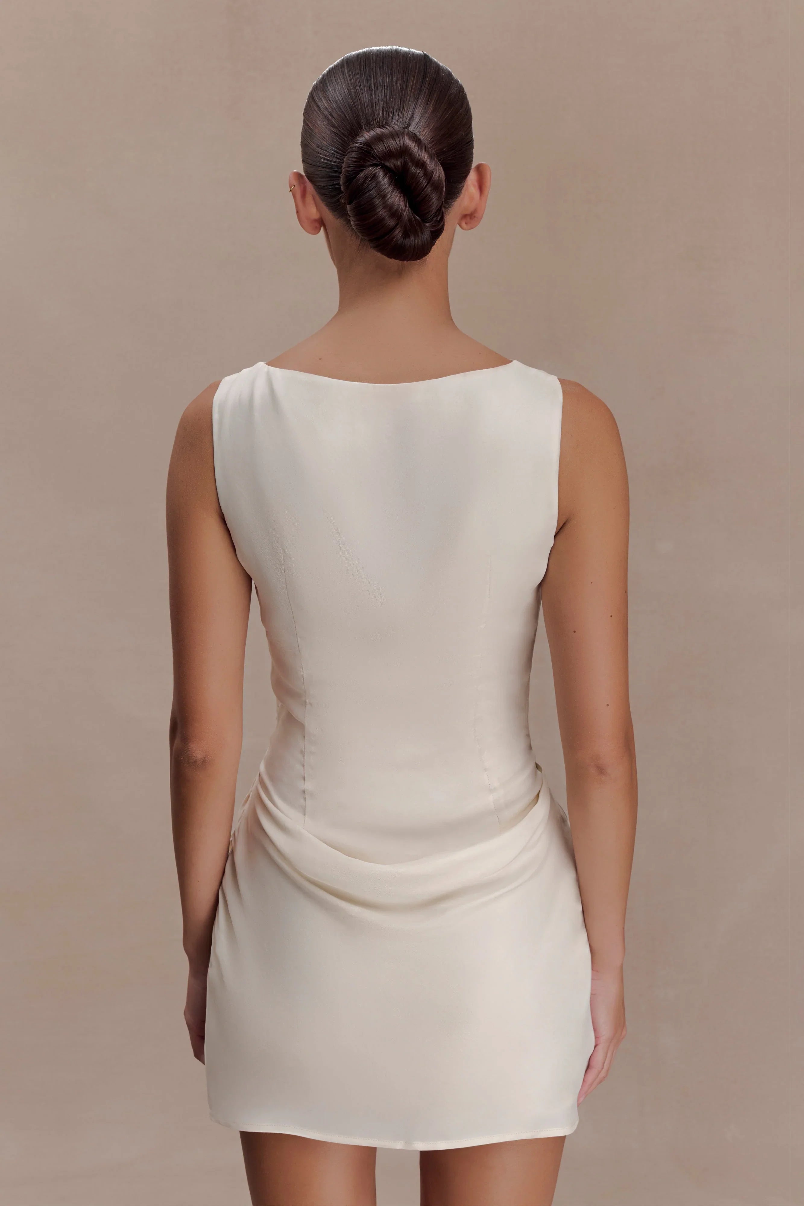 Bexley Draped Mini Dress Ivory