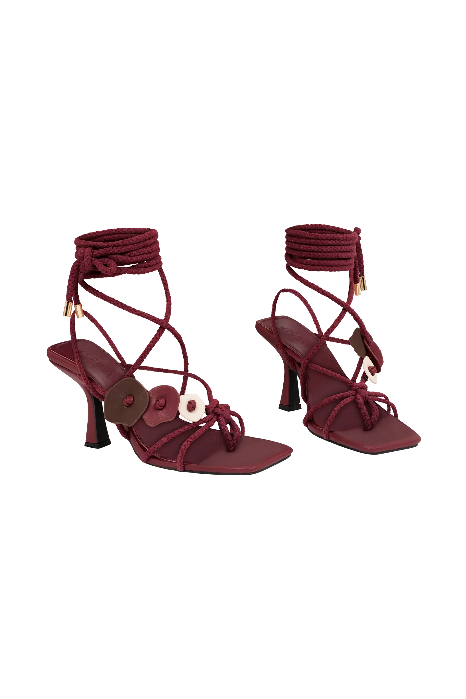 Ezekiel Strappy Sandal Heel Wine