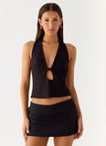 Mirna Halter Top Black