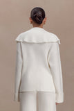 Bianka V Neck Knit Jumper Off White