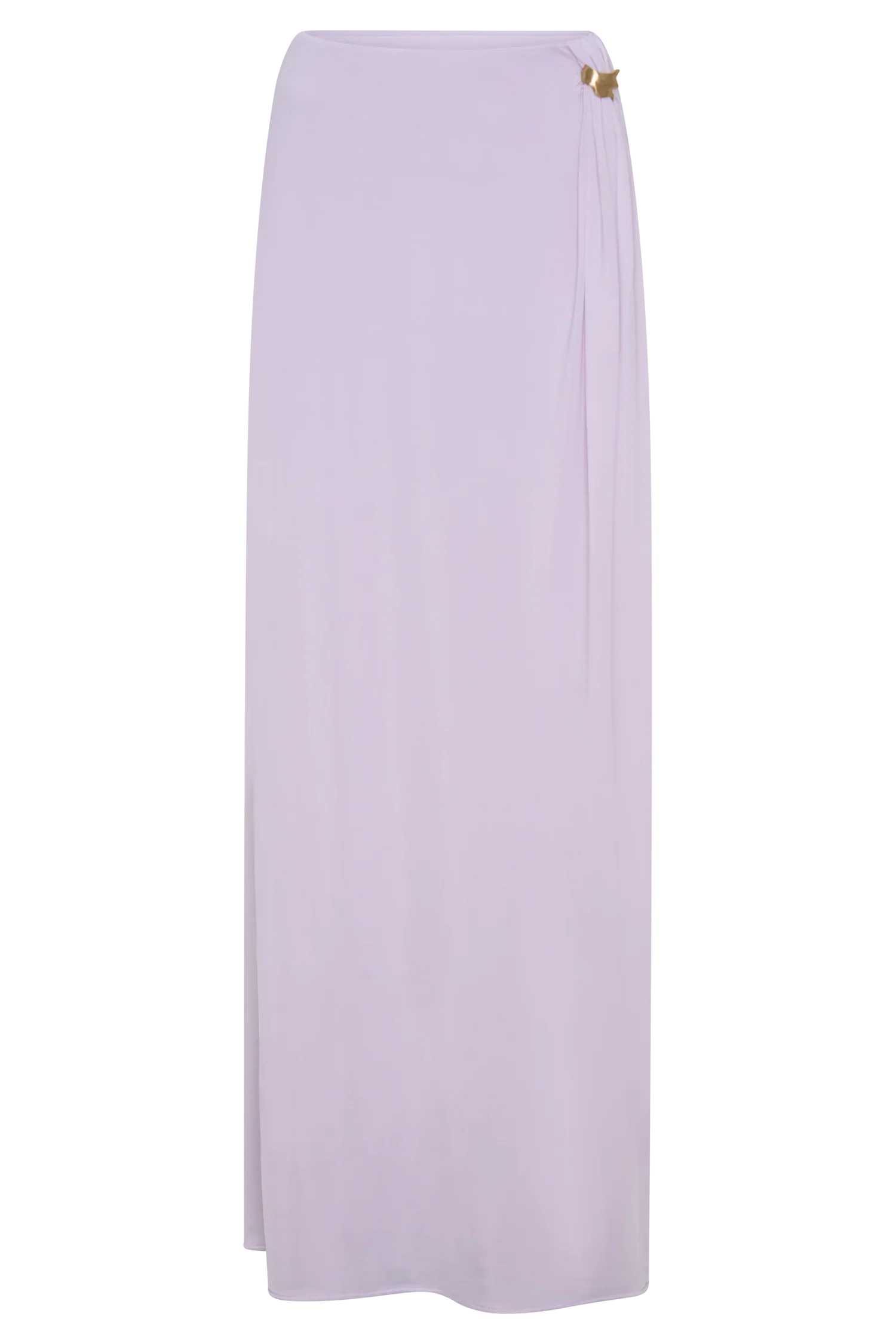 Bridget Slinky Maxi Skirt With Hardware Dusty Lilac