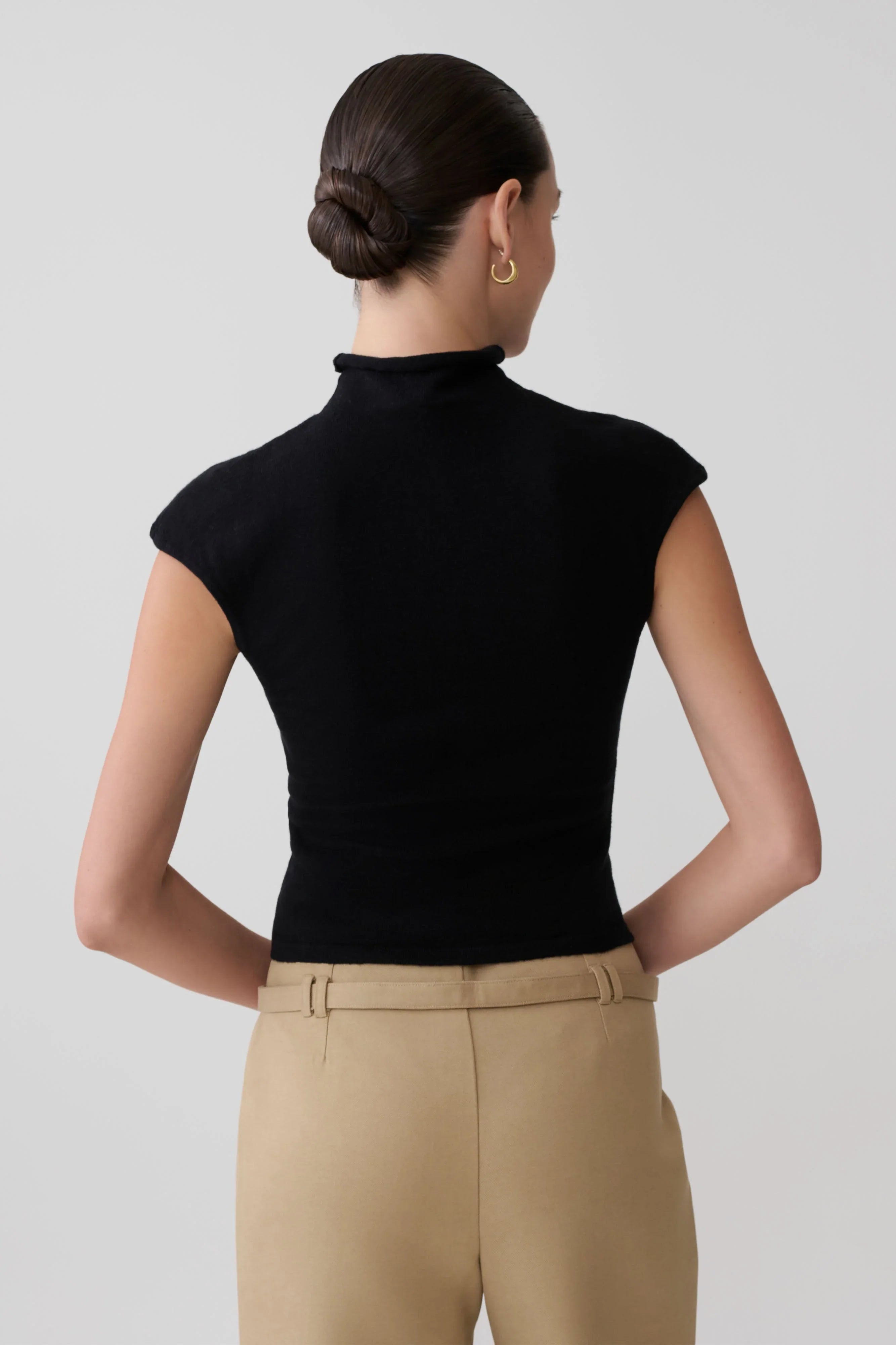 Sonny Short Sleeve Knit Top Black