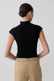 Sonny Short Sleeve Knit Top Black