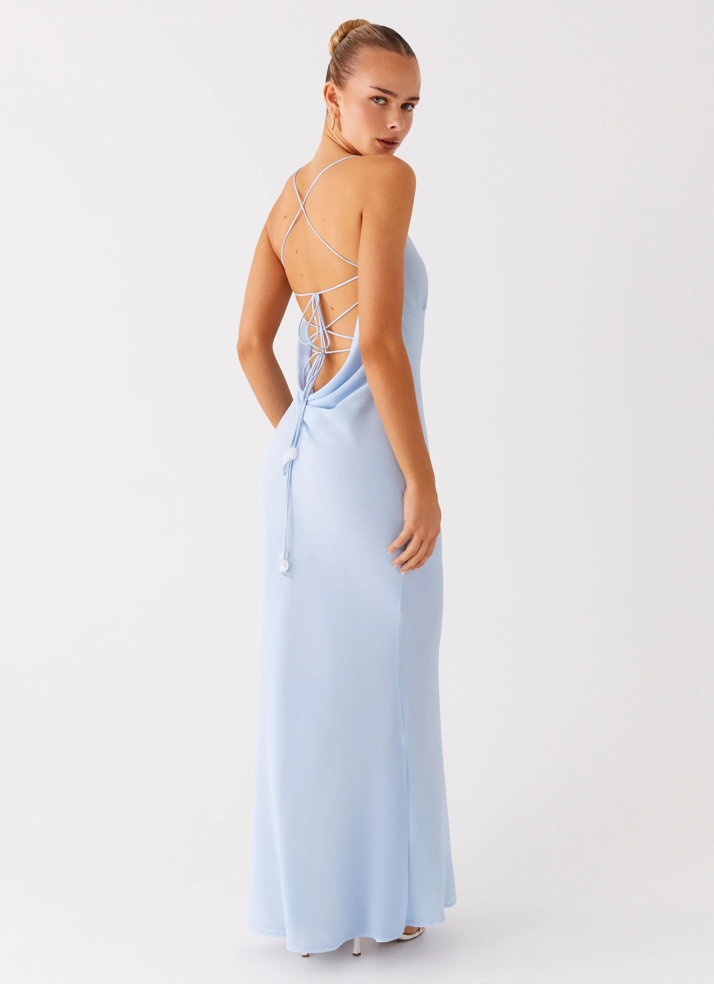 Cabello Maxi Dress Pale Blue