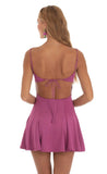 Ruched A line Dress in Magenta