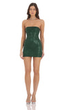 Strapless Sequin Bodycon Dress in Green