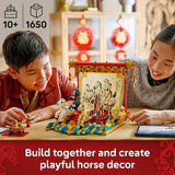 LEGO Spring Festival Galloping Horse Canvas Kids Building Toy Year of the Horse Toy for Girls Boys Ages 10 Buildable Chinese New Year Decoration Gift Idea for Birthdays Families 80119