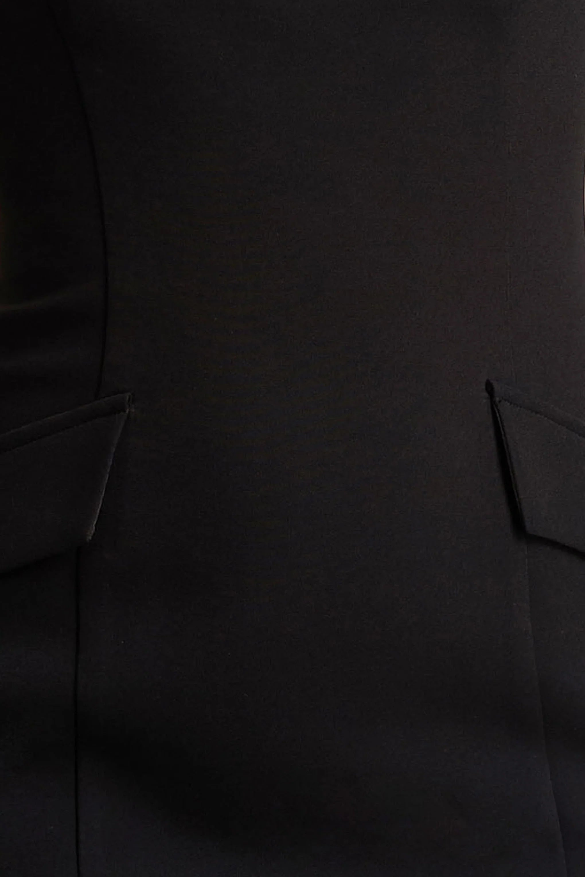 Vaila Black Crew Neck Maxi Dress