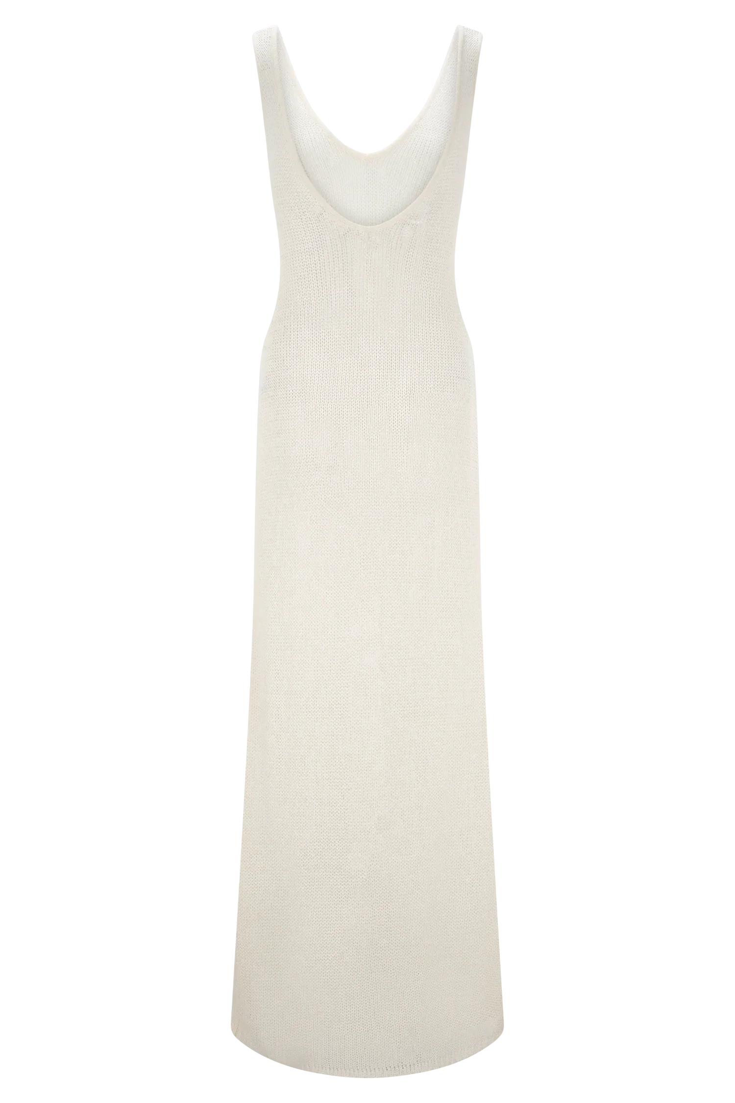 Ari Tape Yarn Knit Maxi Dress White