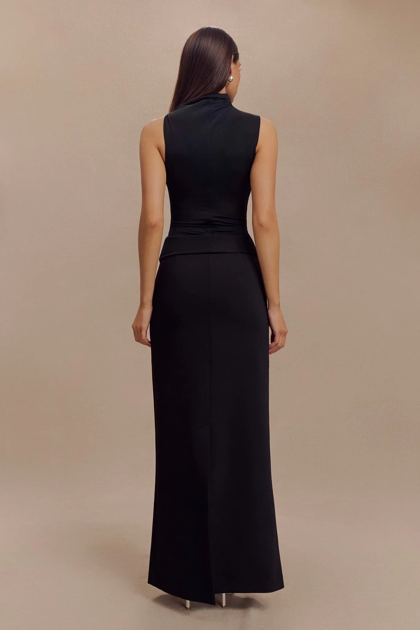 Hadleigh Sleeveless Slinky Top Black