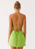 Seaside Escape Mini Dress Lime