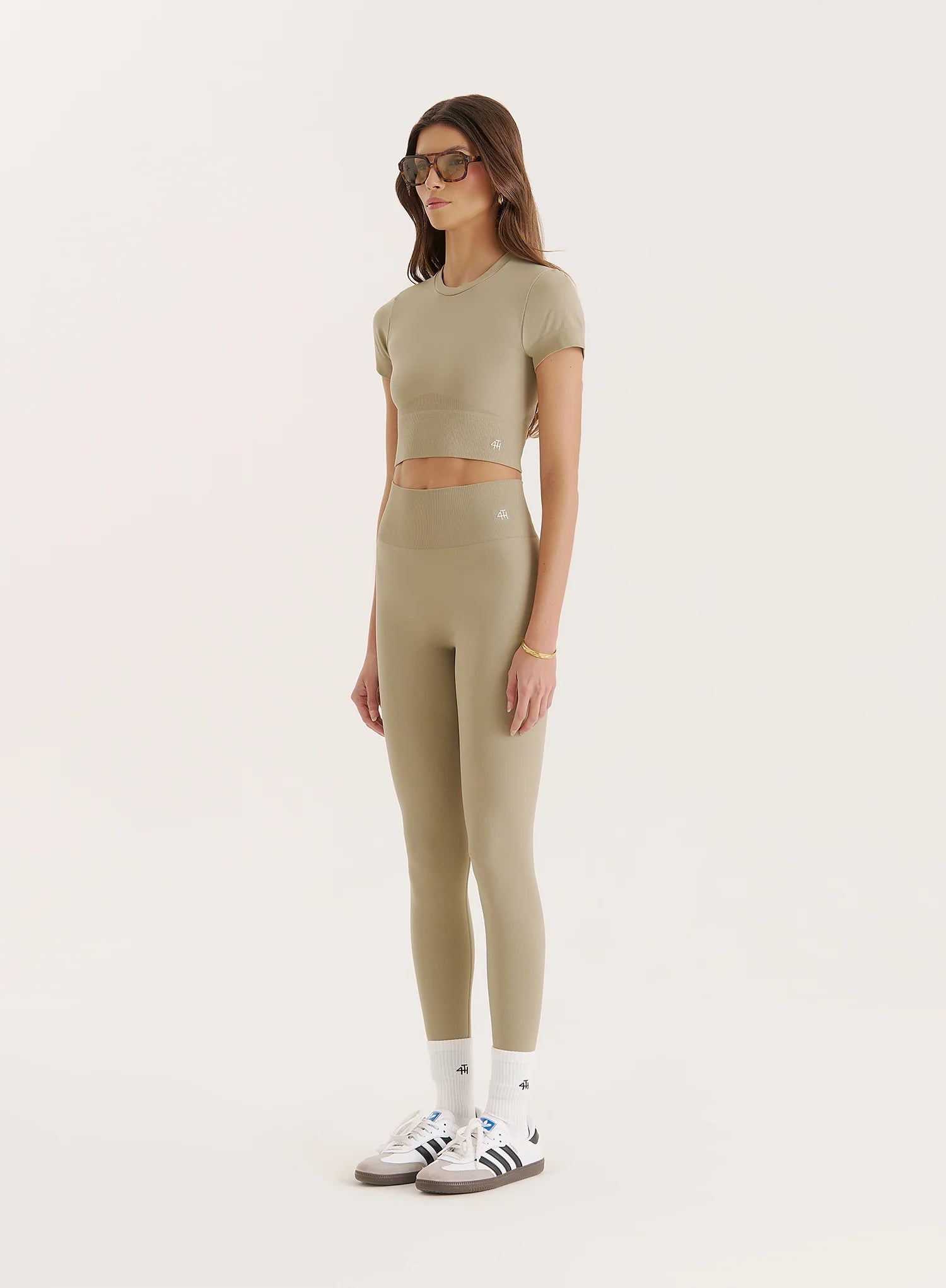 Sage Seamless Gym Crop Top