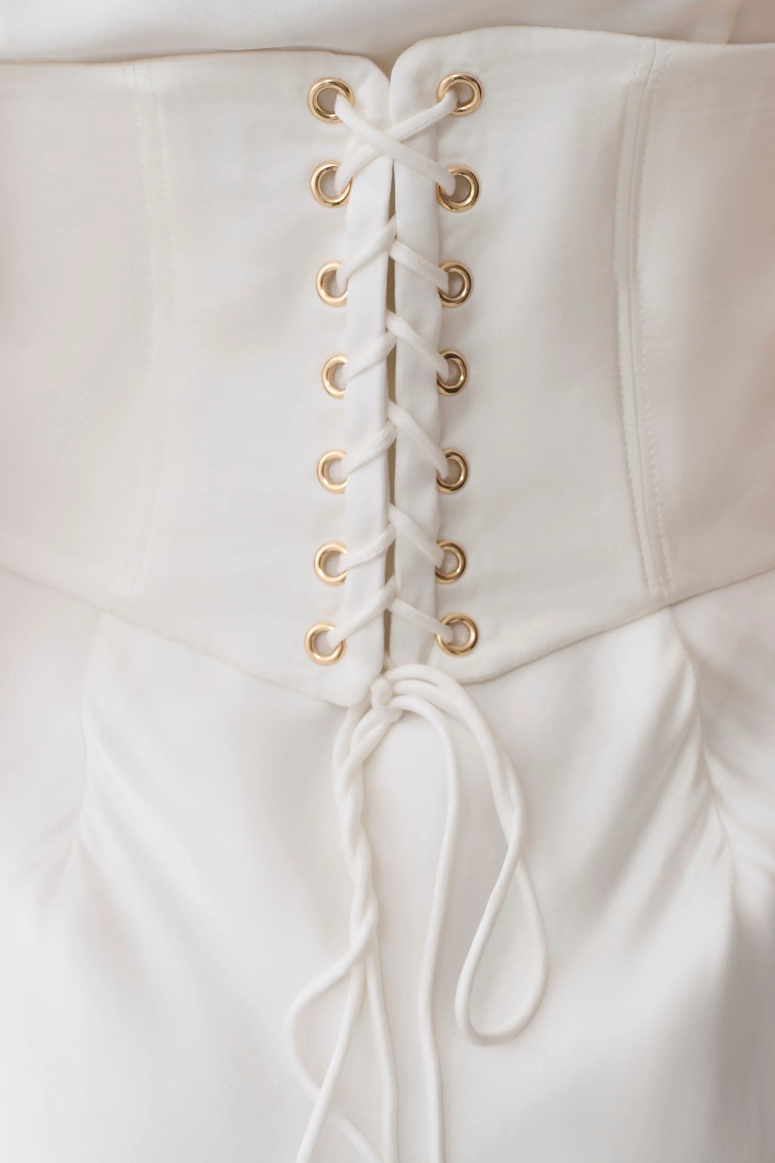 Seraphine Corset Satin Maxi Dress Ivory