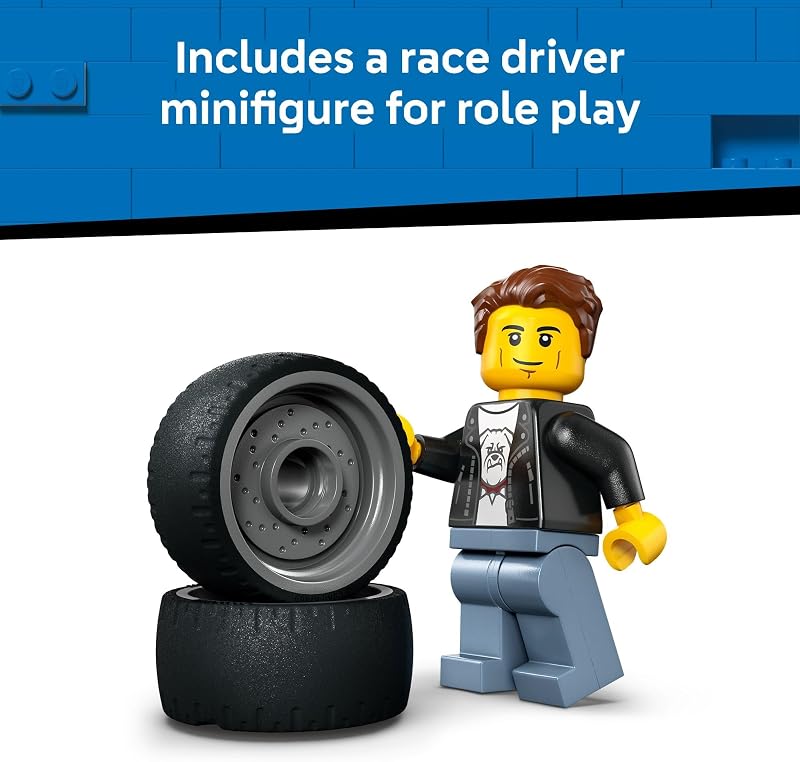 LEGO City Hot Rod Race Car Building Toy for Kids Pretend Play Set for Boys Girls Ages 5 Toy Car W Racecar Driver Minfigure Gift Idea for Birthdays 60485
