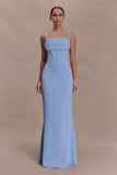Luella Crepe Corset Maxi Dress Cornflower Blue