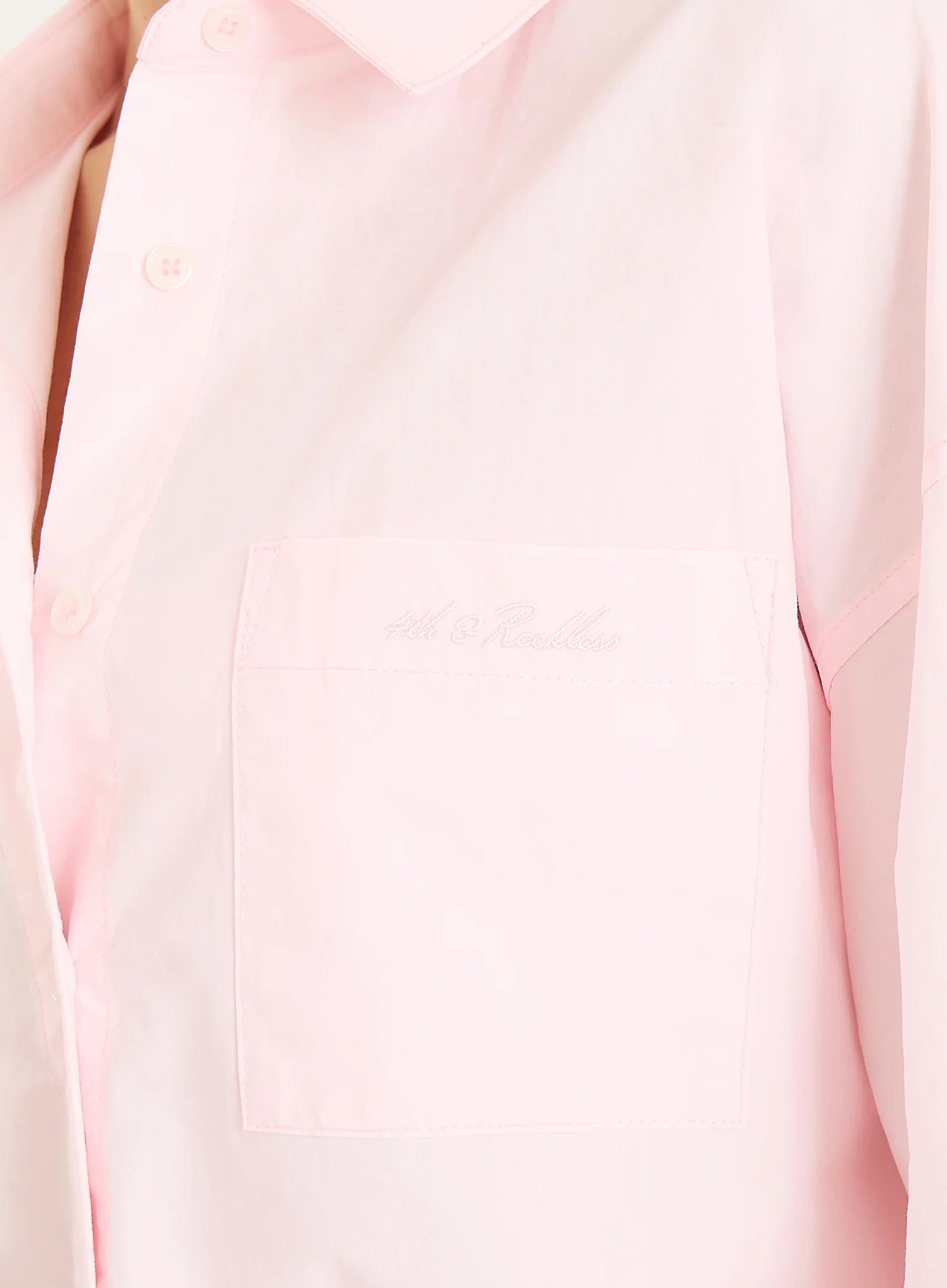 Light Pink Cotton Balloon Sleeve Shirt