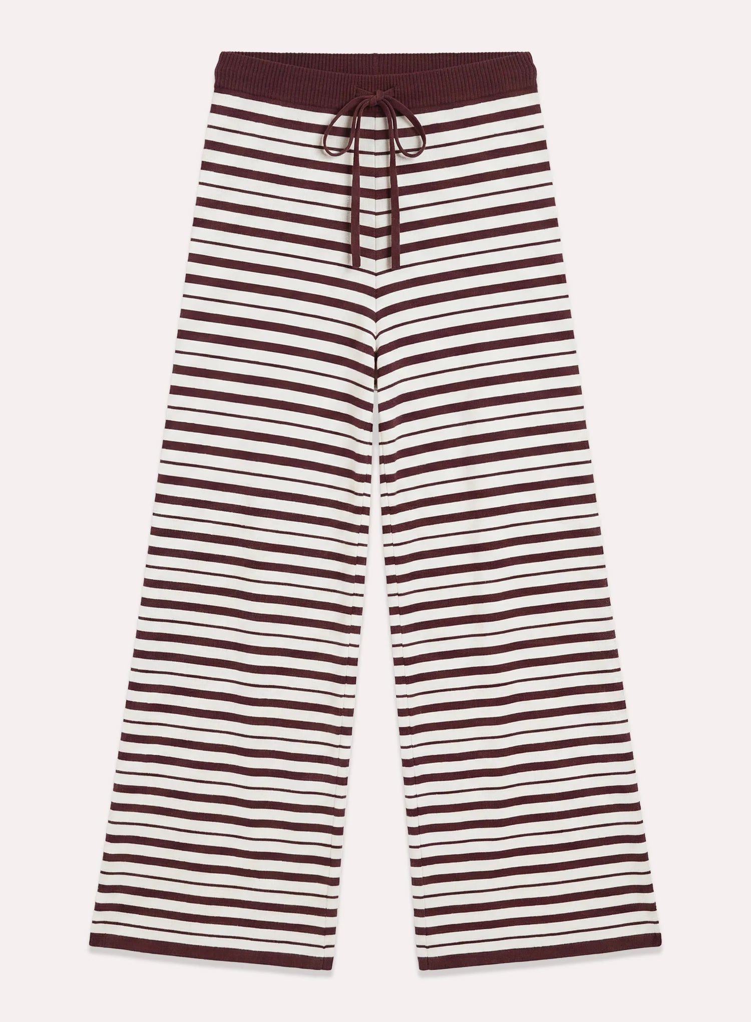 Chocolate Stripe Knitted Trousers