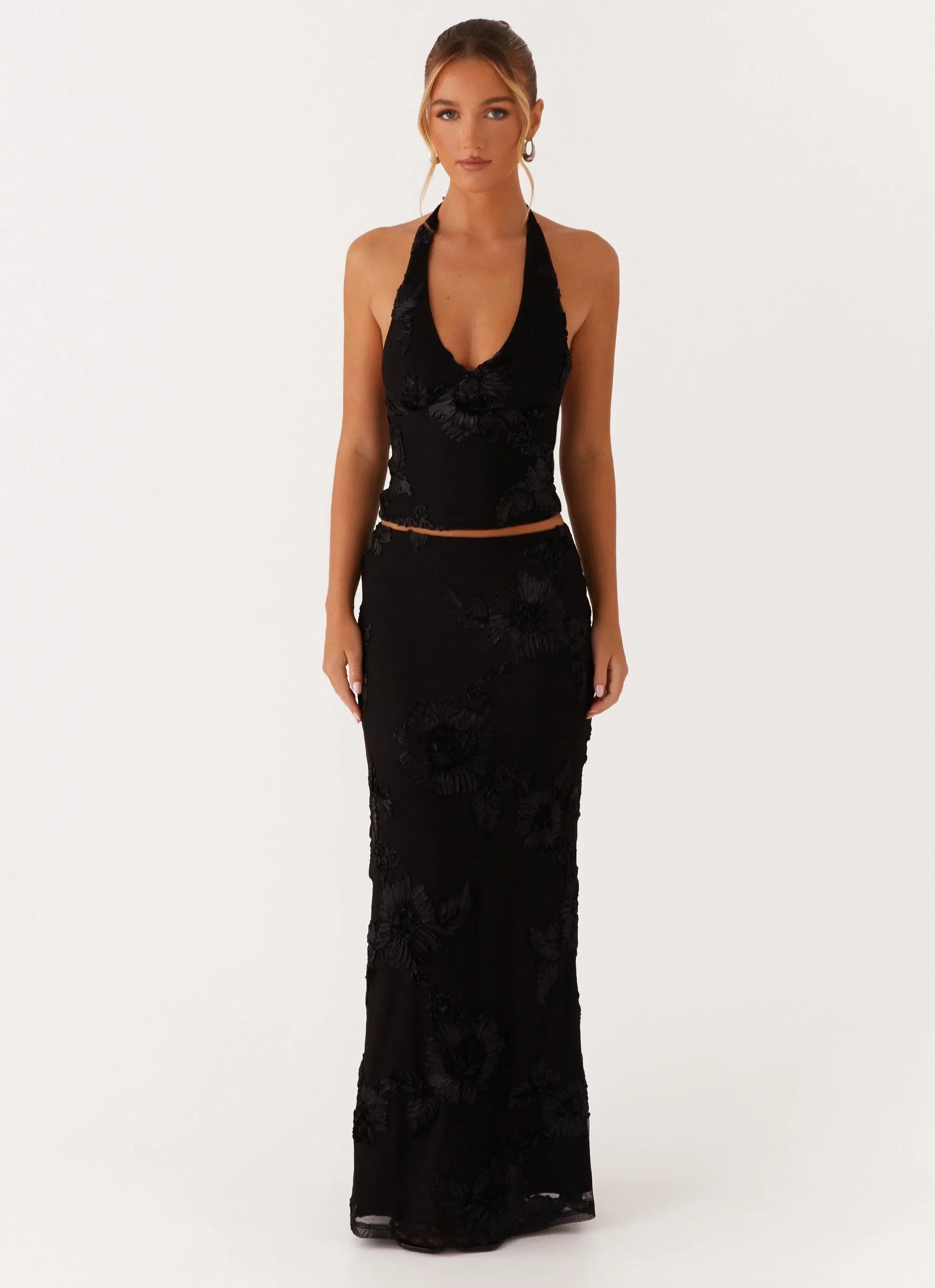 Radiate Maxi Skirt Black