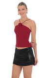 Sequin Mini Skort in Black