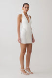 Anari Gathered Scuba Mini Dress White