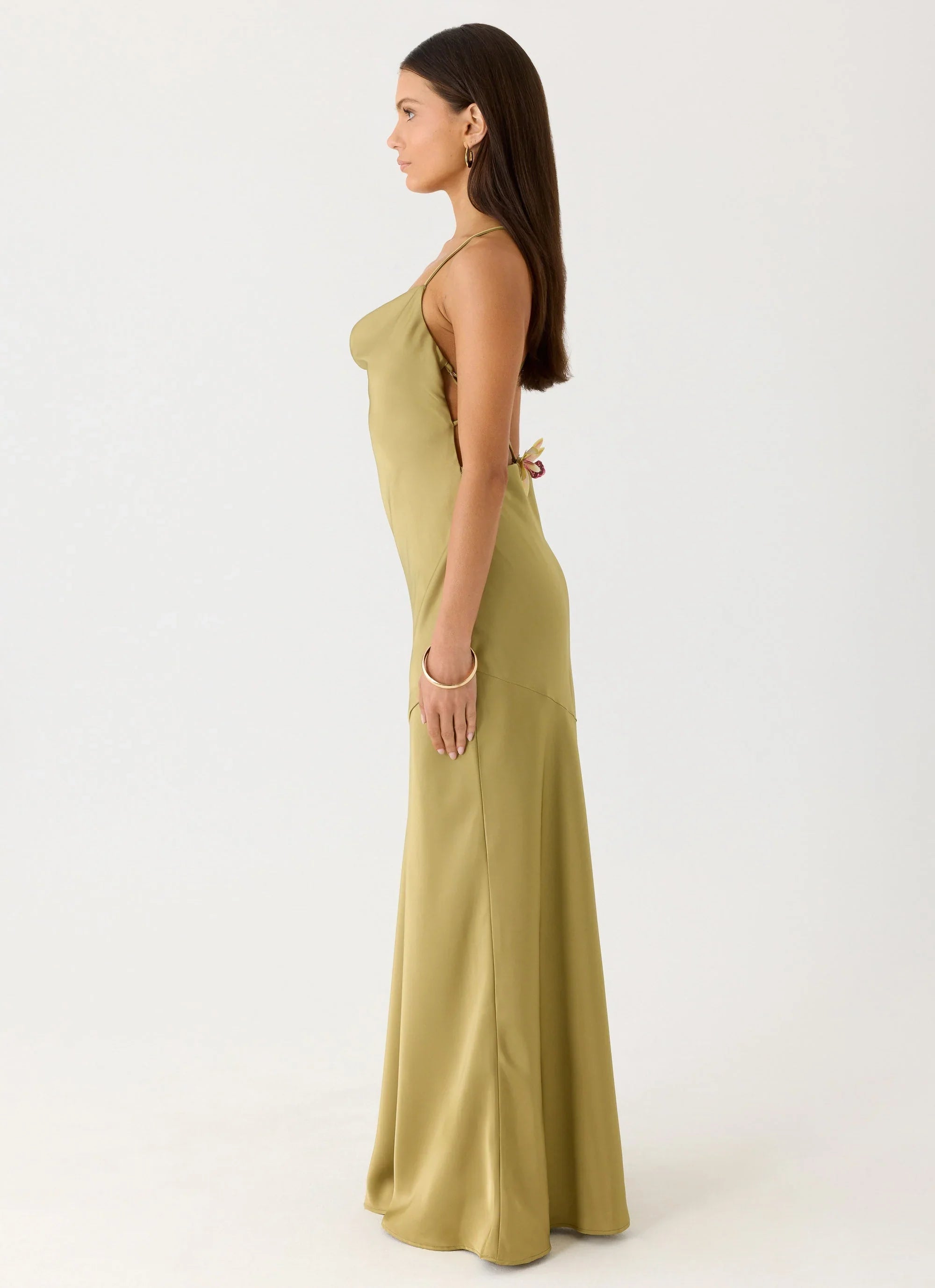 Darius Maxi Dress Green Olive