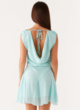 Shayla Mini Dress Turquoise