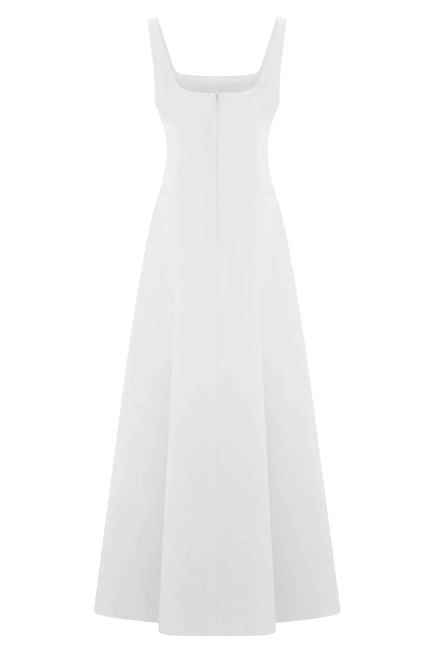 Salma Drop Waist Cotton Maxi Dress White