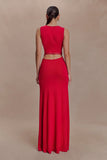 Monay Tulip Maxi Dress Raspberry