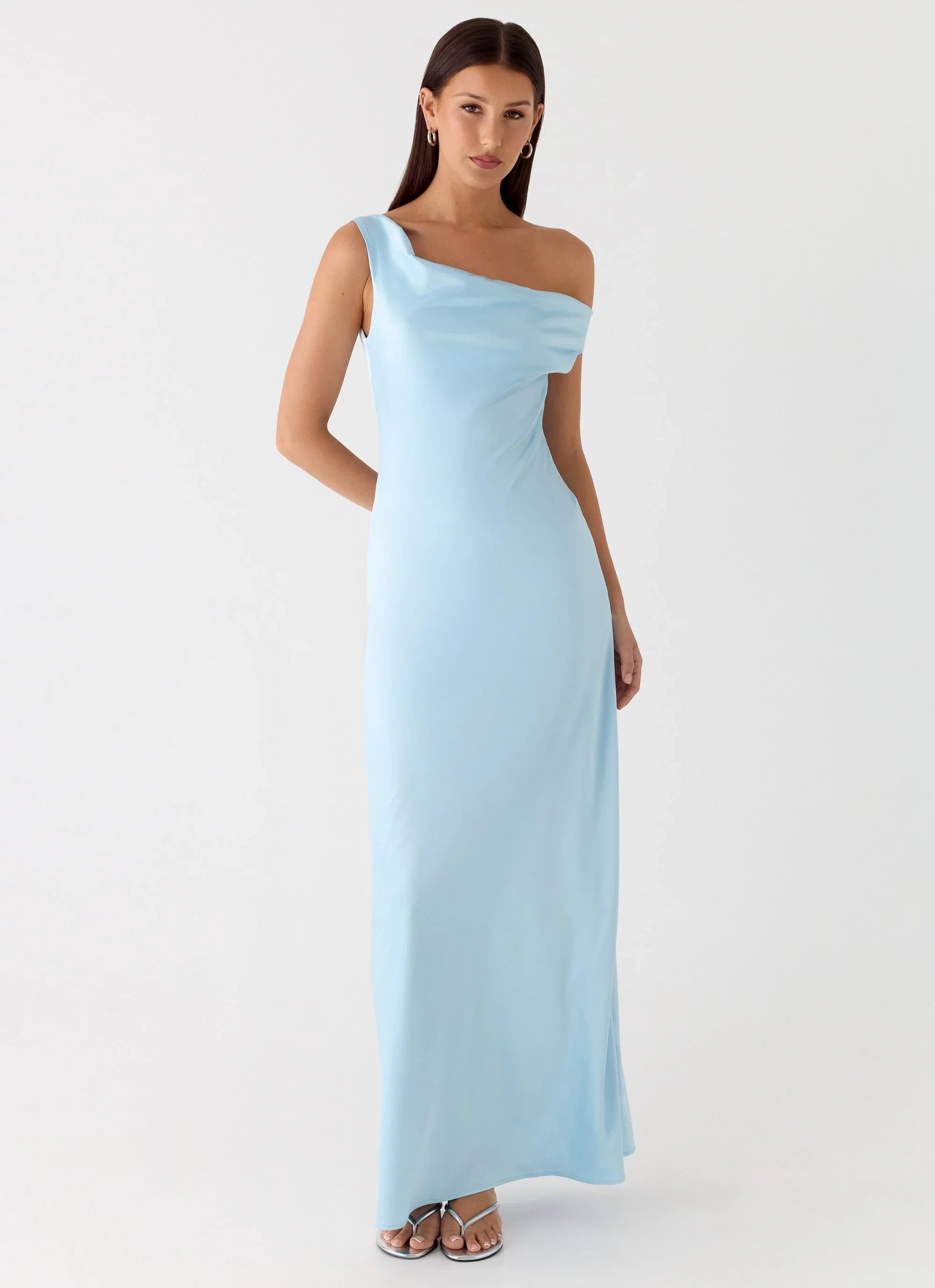 Palm Royal Maxi Dress Ice Blue