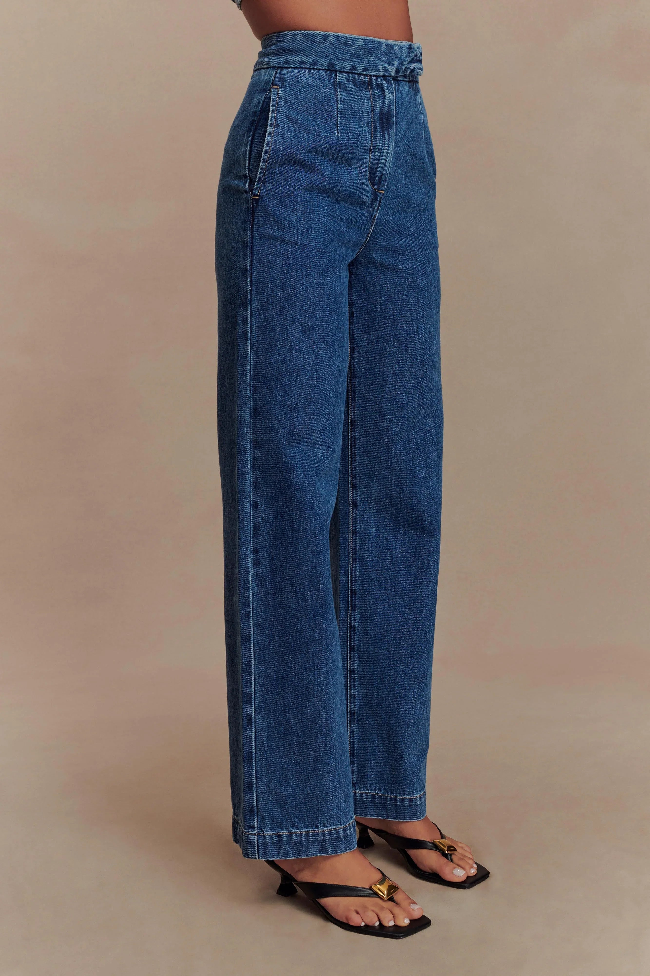 Rayne Wide Leg Denim Jeans 90S Blue