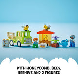LEGO DUPLO Town Caring for Bees Beehives Preschool Kids Learning Toy 2 Figures and a Drivable Truck STEM Toy Build and Rebuild Educational Set for Toddlers Ages 2 Years Old and Up 10419