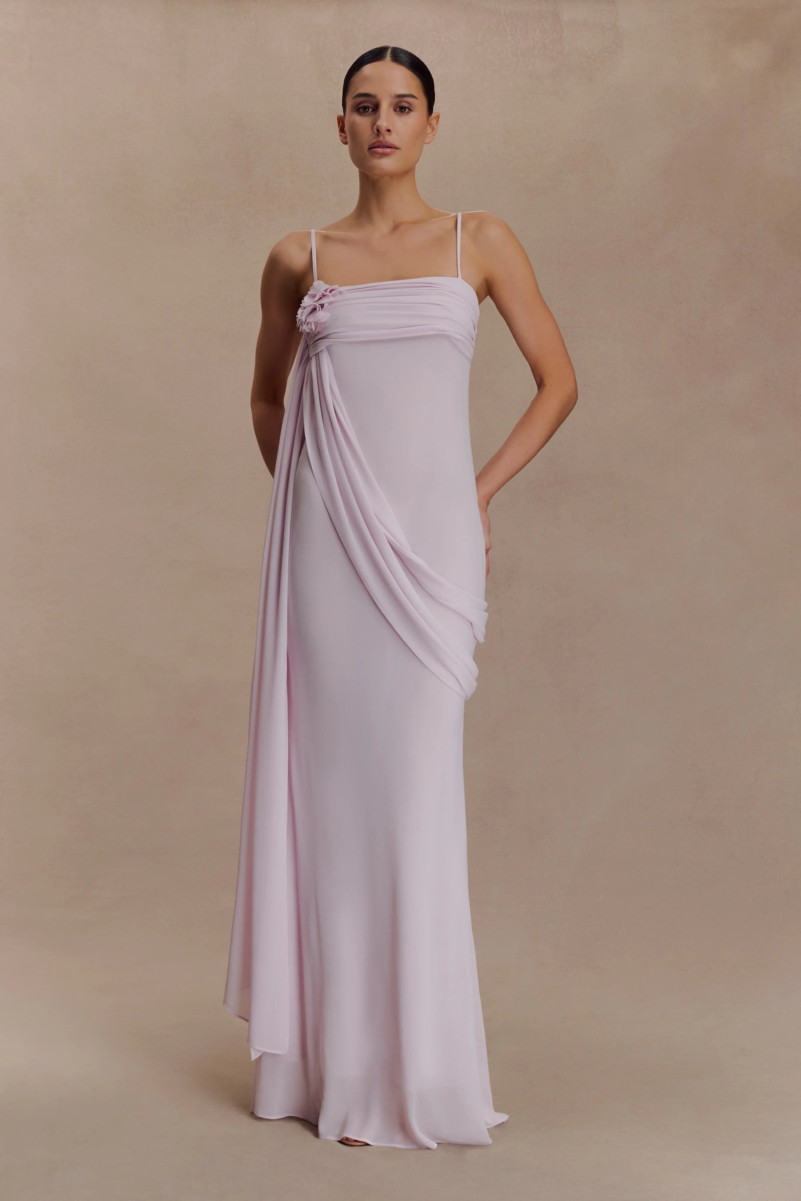 Leena Chiffon Maxi Dress Light Lilac
