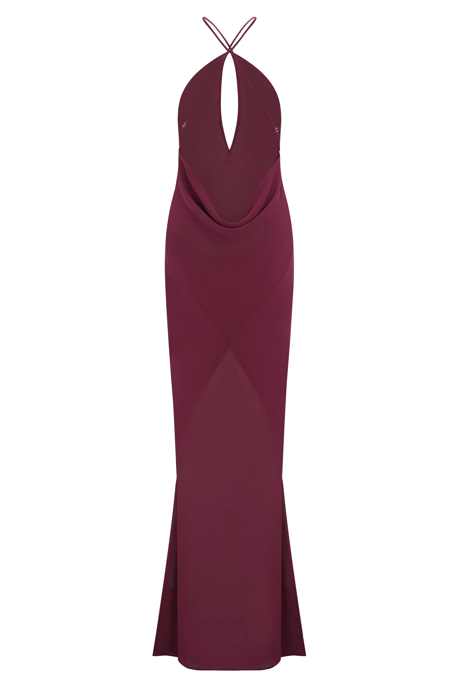 Nerea Slip Halter Maxi Dress Cherry Red