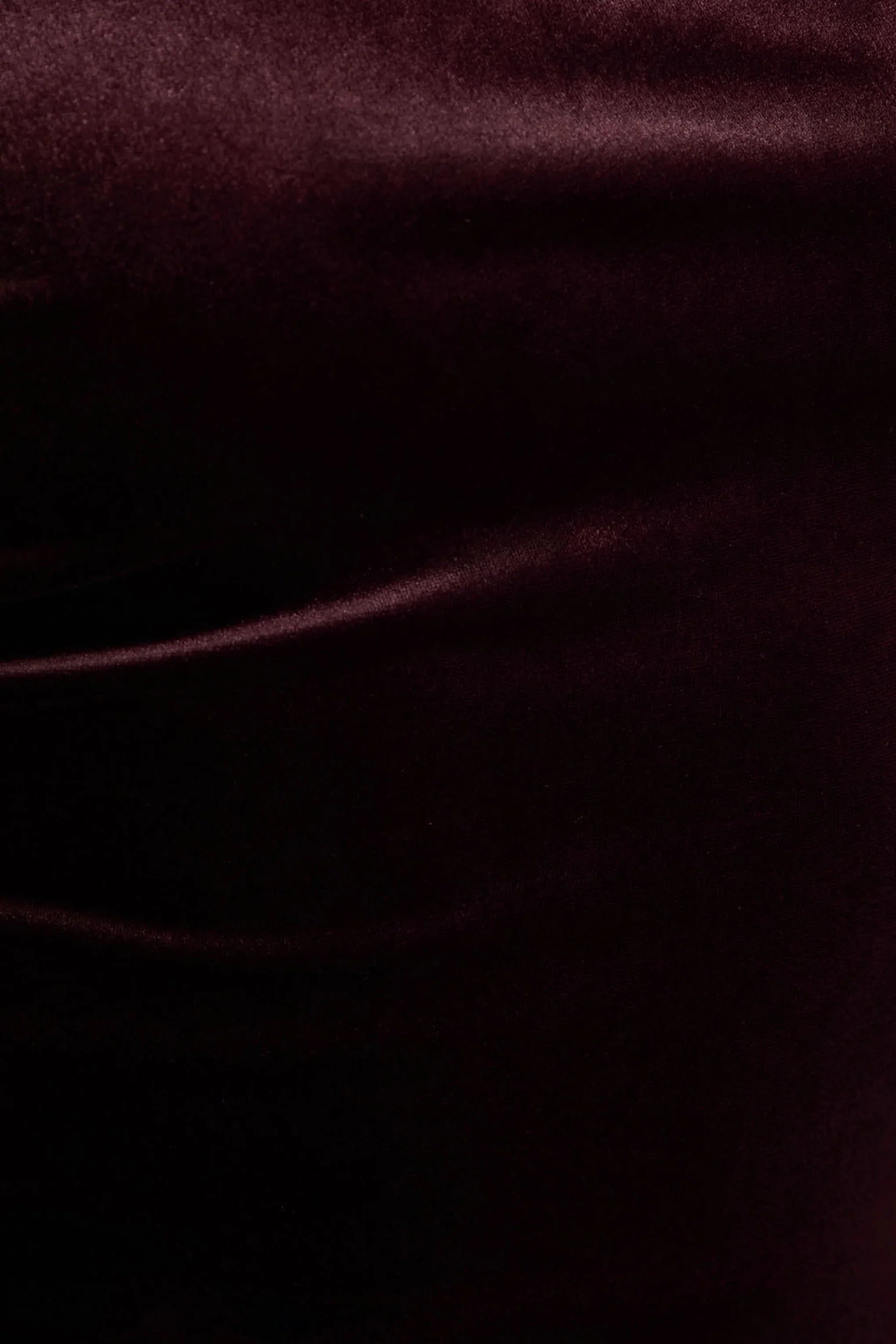 Carella Burgundy Velvet Twisted Asymmetric Midi Dress