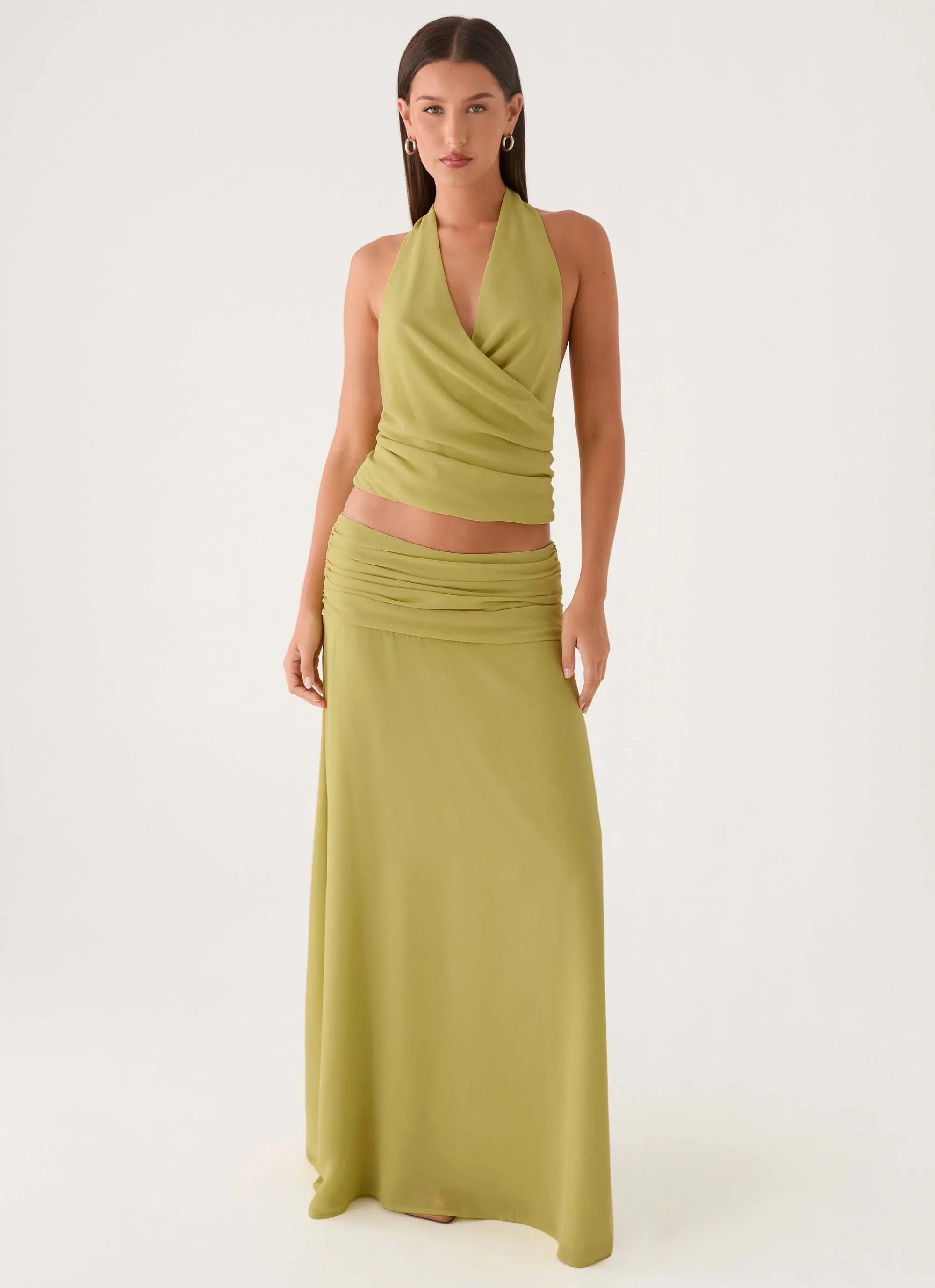 Willowmena Wrap Top Lime