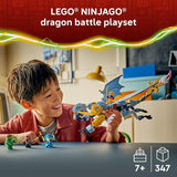 LEGO NINJAGO Ninja Dragon Riyus Battle Building Toy for Boys Girls Ninja Poseable Dragon Toy Playset for Kids Ages 7 Includes 4 Minifigures for Pretend Play Gift Idea for Birthdays 71855