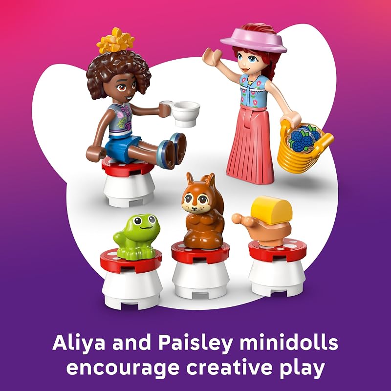 LEGO Friends Forest Tea Party 42690 Building Toys for Girls Boys Ages 6 Toy Playset W 2 Minidolls 116 pieces Gift for Birthdays