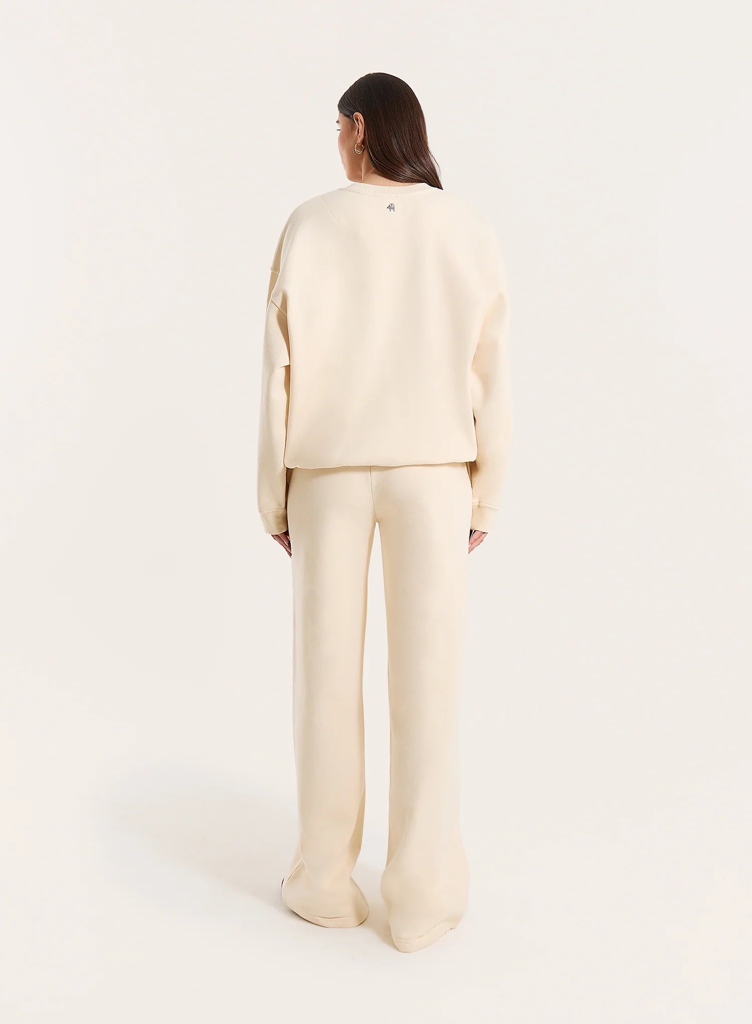 Cream Fourth Branded Oversized Sweatshirt