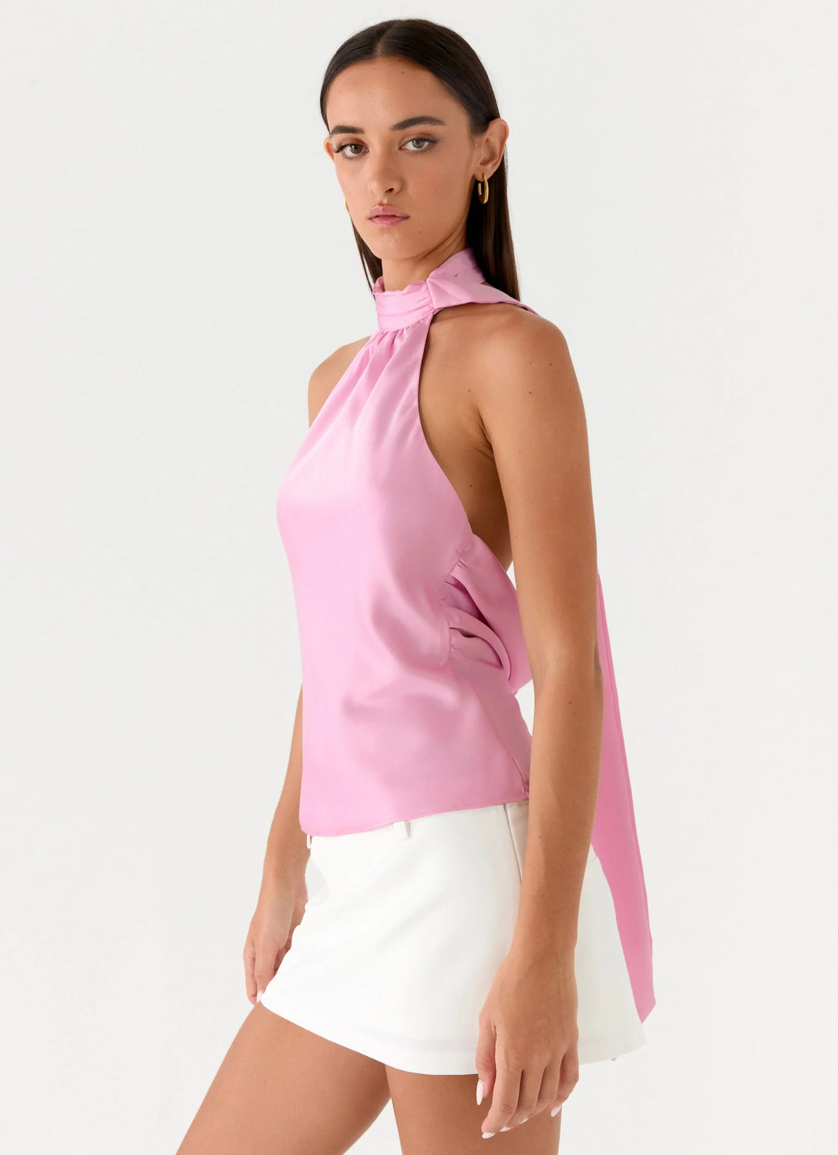 Keena Scarf Top Pink