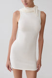 Amilee Scarf Knit Mini Dress Ivory