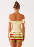Dylan Off Shoulder Top Yellow