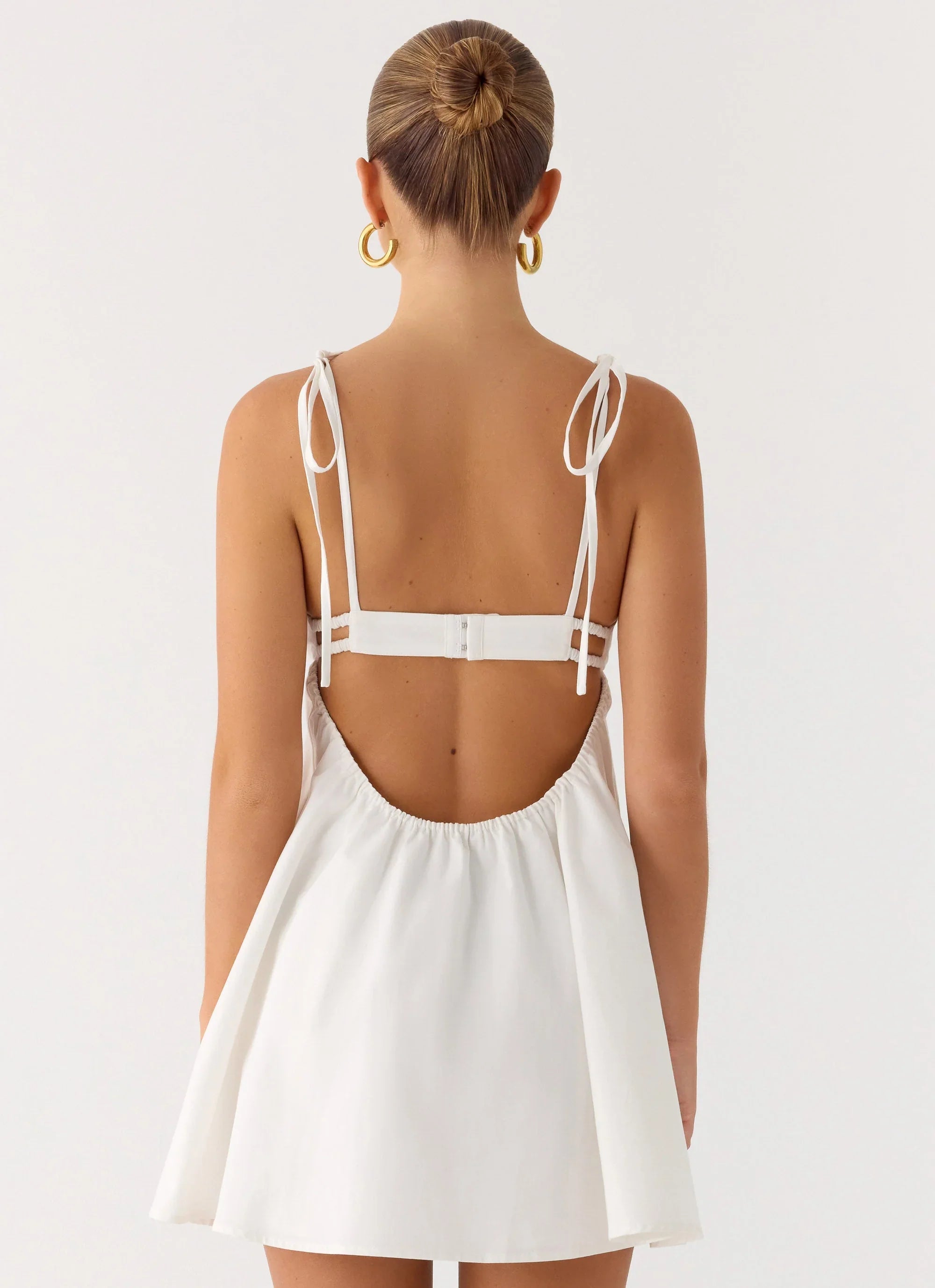 Take Me High Mini Dress White