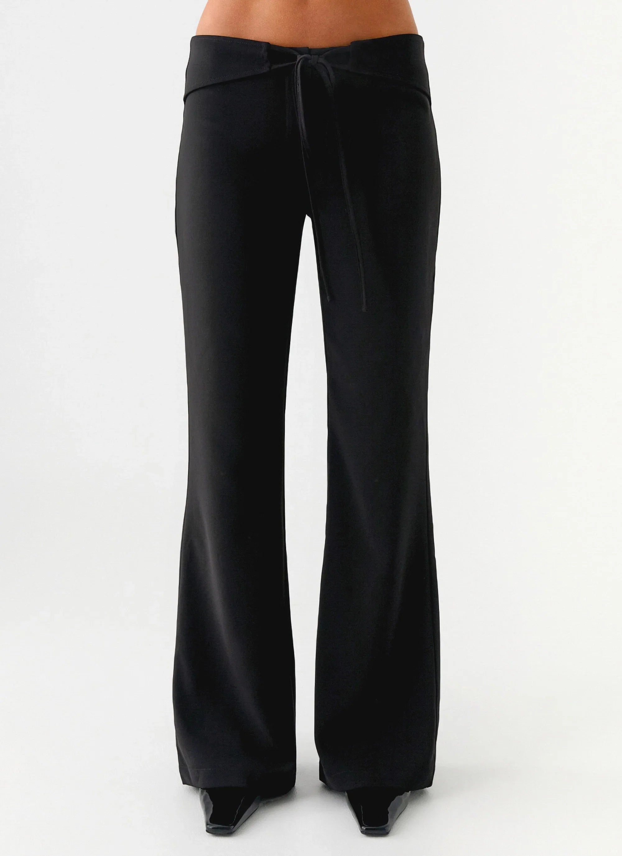 Houston Tie Front Pants Black