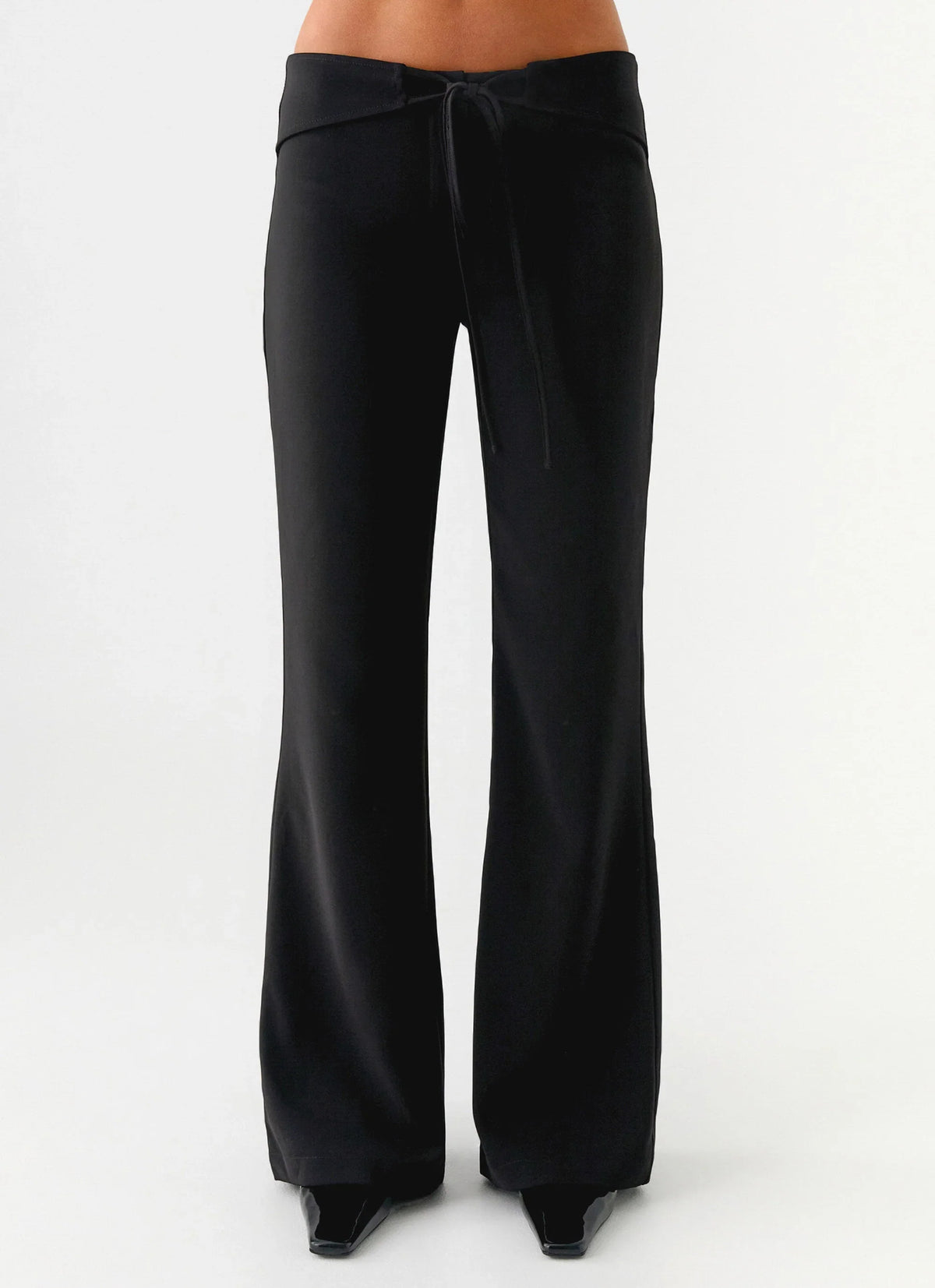 Houston Tie Front Pants Black
