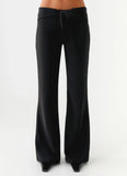 Houston Tie Front Pants Black
