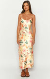Renesmee Golden Escape Yellow Print Maxi Dress