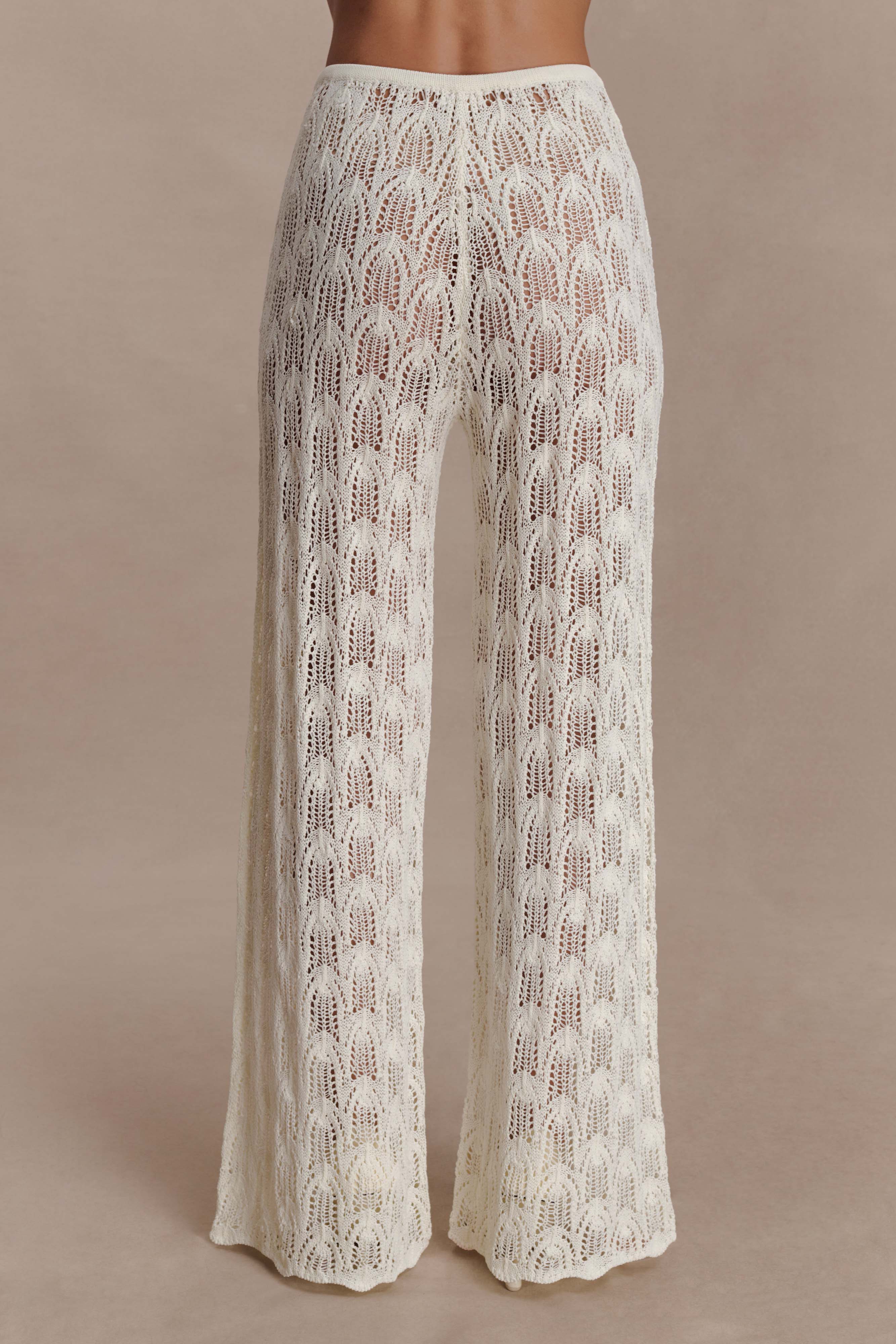 Glinda Crochet Pants Ivory