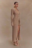 Waverley Metallic Knit Swim Cover Up Gold