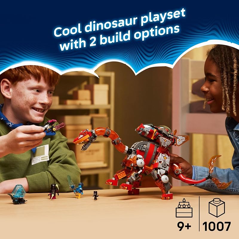 LEGO DREAMZzz Dino Jet Dinosaur Building Toy for Boys Girls Pretend Play Set for Kids Ages 9 W 2 Build Options Includes 4 Minifigures Gift Idea for Birthdays 71514