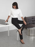 Black Pinstripe Slim Leg Trouser